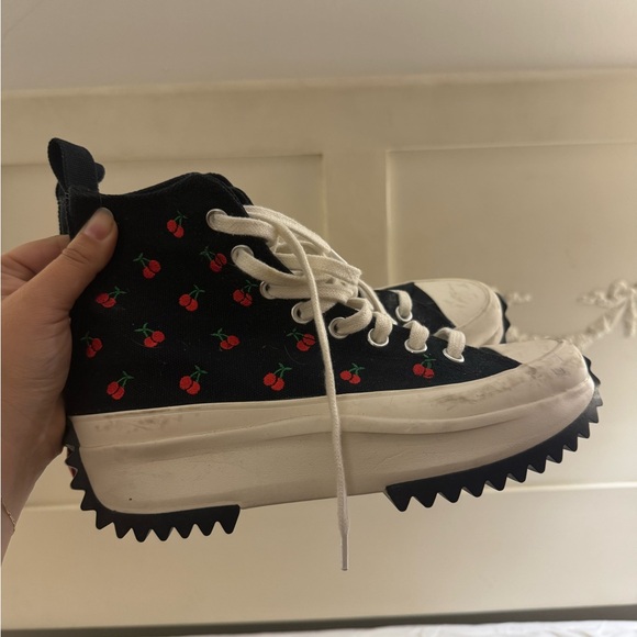 Converse Platforms Cherry Print High-Top Sneakers - Picture 1 of 4